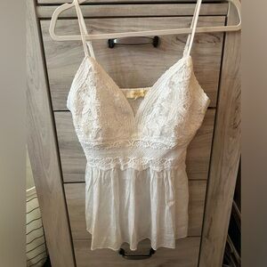 flowy white tank